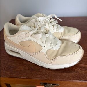 Nike Women's Beige and White Sneakers